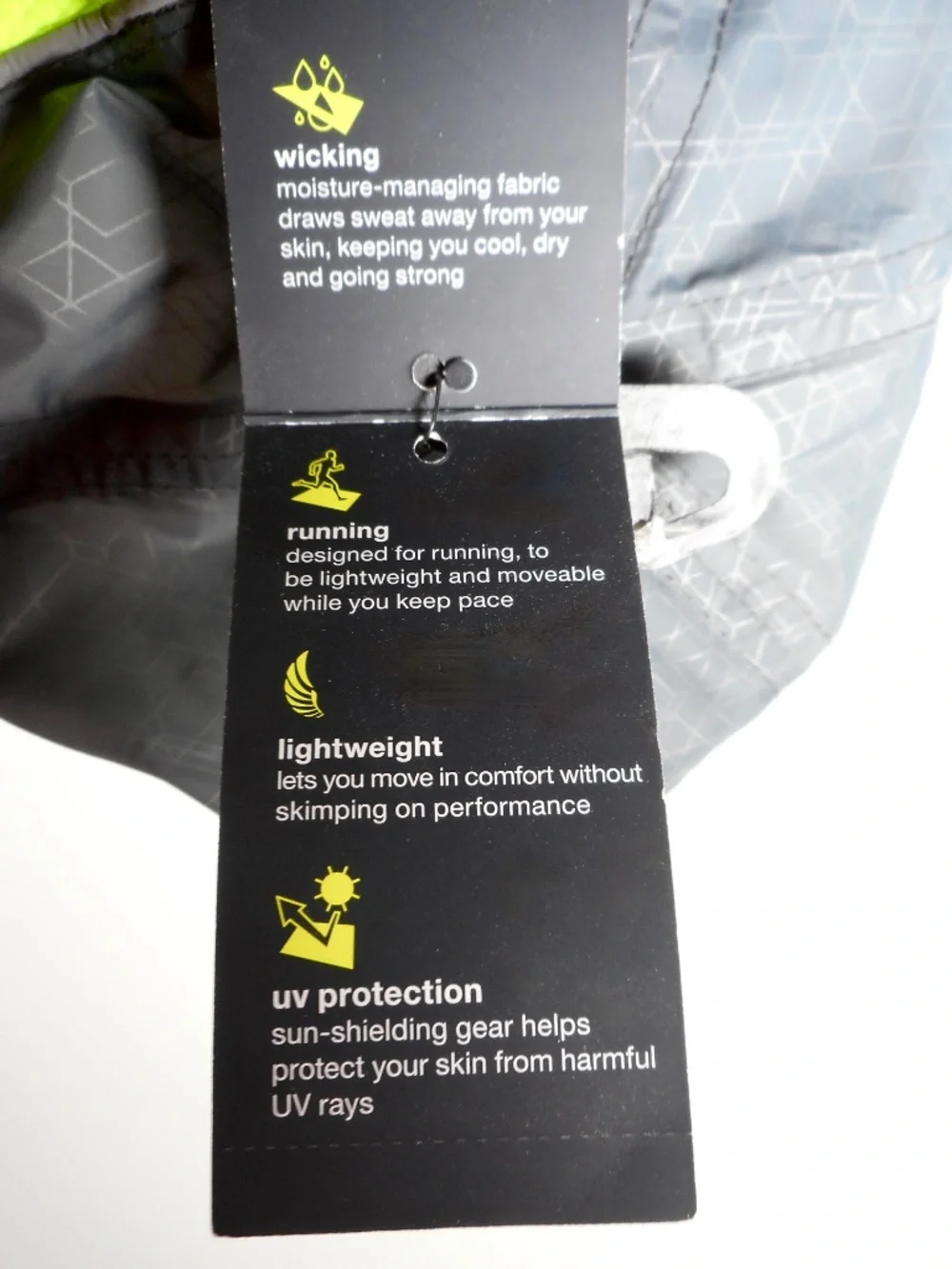 NWT Xersion Grey Neon Lime Running Cap Hat Wicking UV Protection Lightweight